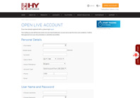 Open a new account at HY Option Binary Trader